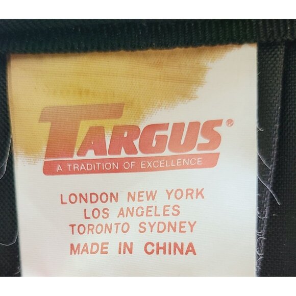 Targus Black Leather Laptop Bag With Shoulder Strap & Multiple Compartments - Picture 3 of 16